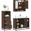 Image de vidaXL Ensemble de meubles de salle de bain 3 pcs Chêne marron