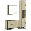 Image de vidaXL Ensemble de Meubles de Salle de Bain 3 pcs chêne Sonoma, Armoire de Salle de Bain, Armoire de Rangement de Toilette, Placard de Salle de Bain