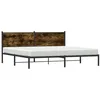 Image de vidaXL Cadre de lit en métal sans Matelas chêne fumé 200x200 cm