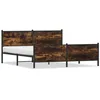 Image de vidaXL Cadre de lit en métal sans Matelas chêne fumé 180x200 cm
