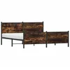 Image de vidaXL Cadre de lit en métal sans Matelas chêne fumé 183x213 cm