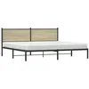 Image de vidaXL Cadre de lit en métal avec tête de lit chêne Sonoma 200x200 cm, lit Double, Meuble de Chambre à Coucher, lit d'invité, lit