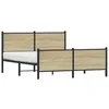 Image de vidaXL Cadre de lit métal avec tête de lit et Pied de lit 150x200 cm, lit Double, Meuble de Chambre à Coucher, lit d'invité, lit