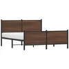 Image de vidaXL Cadre de lit en métal sans Matelas chêne Marron 140x200 cm