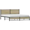 Image de vidaXL Cadre de lit en métal avec tête de lit chêne Sonoma 183x213 cm, lit Double, Meuble de Chambre à Coucher, lit d'invité, lit