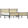 Image de vidaXL Cadre de lit en métal sans Matelas chêne Sonoma 160x200 cm