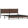 Image de vidaXL Cadre de lit en métal avec tête de lit chêne Marron 183x213 cm, lit Double, Meuble de Chambre à Coucher, lit d'invité, lit