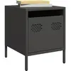 Image de vidaXL Tables de chevet 2 pcs noir 35x39x43,5 cm acier