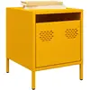 Image de vidaXL Tables de chevet 2 pcs jaune moutarde 35x39x43,5 cm acier
