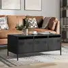 Image de vidaXL Table basse noir 101,5x50x43,5 cm acier laminé à froid