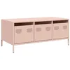 Image de vidaXL Table Basse Rose 101,5x50x43,5 cm Acier laminé à Froid, Table d'appoint, Table de Salon, Table à thé, Bout de canapé, Table latérale