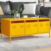 Image de vidaXL Table basse jaune moutarde 101,5x50x43,5cm acier laminé à froid