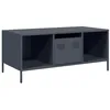 Image de vidaXL Table Basse Anthracite 101,5x50x43,5 cm Acier laminé à Froid, Table d'appoint, Table de Salon, Table à thé, Bout de canapé, Table latérale