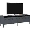 Image de vidaXL Meuble TV anthracite 135x39x43,5 cm acier laminé à froid