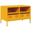 Image de vidaXL Meuble TV Jaune Moutarde 68x39x43,5 cm Acier laminé à Froid