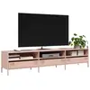 Image de vidaXL Meuble TV rose 202x39x43,5 cm acier laminé à froid