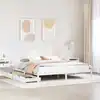 Image de vidaXL Cadre de lit sans matelas blanc 200x200 cm bois massif de pin