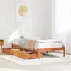 Image de vidaXL Cadre de lit sans matelas cire marron 100x200cm bois pin massif
