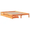 Image de vidaXL Cadre de lit sans Matelas Cire Marron 160x200cm Bois pin Massif