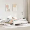 Image de vidaXL Cadre de lit avec tiroirs sans matelas blanc 120x190 cm