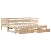 Image de vidaXL Lit de Jour et lit gigogne et tiroirs 90x190 cm Bois pin Massif, canapé-lit, lit d'invité, lit de Jour en Bois, lit de Jour, lit d'appoint