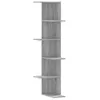 Image de vidaXL Étagère d'angle Murale Sonoma Gris Bois d'ingénierie, étagère d'angle, étagère Suspendue, étagère Murale Suspendue, étagère Murale