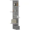 Image de vidaXL Étagère d'angle murale sonoma gris bois d'ingénierie