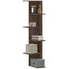 Image de vidaXL Étagère d'angle murale chêne marron bois d'ingénierie