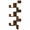 Image de vidaXL Étagère d'angle Murale chêne fumé 45x45x147cm Bois d'ingénierie, étagère d'angle, étagère Suspendue, étagère Murale Suspendue, étagère Murale