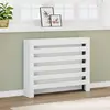 Image de vidaXL Cache-radiateur blanc 104x20x82 cm bois d'ingénierie