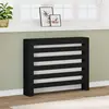 Image de vidaXL Cache-radiateur noir 104x20x82 cm bois d'ingénierie