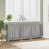 Image de vidaXL Cache-radiateur sonoma gris 205x21,5x83,5 cm bois d'ingénierie