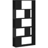 Image de vidaXL Bibliothèque 5 Niveaux Noir 80,5x23,5x162,5 cm Bois ingénierie, étagère, étagère à Livres, Support de Livre, Armoire de Rangement