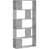Image de vidaXL Bibliothèque 5 Niveaux Gris béton Bois d'ingénierie, étagère, étagère à Livres, Support de Livre, Armoire de Rangement, étagère de Rangement