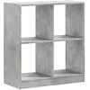 Image de vidaXL Bibliothèque Gris béton 68,5x32x75 cm Bois d'ingénierie, étagère, étagère à Livres, Support de Livre, Armoire de Rangement