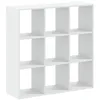 Image de vidaXL Bibliothèque Blanc 102x32x102 cm Bois d'ingénierie, étagère, étagère à Livres, Support de Livre, Armoire de Rangement, étagère de Rangement
