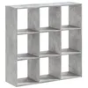 Image de vidaXL Bibliothèque Gris béton 102x32x102 cm Bois d'ingénierie, étagère, étagère à Livres, Support de Livre, Armoire de Rangement
