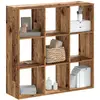 Image de vidaXL Bibliothèque vieux bois 102x32x102 cm bois d'ingénierie