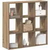 Image de vidaXL Bibliothèque chêne artisanal 102x32x102 cm bois d'ingénierie