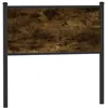 Image de vidaXL Tête de lit chêne fumé 75 cm Bois d'ingénierie et Acier, Panneau de tête, tête de lit pour lit Simple, tête de lit Simple