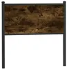 Image de vidaXL Tête de lit chêne fumé 90 cm Bois d'ingénierie et Acier, Panneau de tête, tête de lit pour lit Simple, tête de lit Simple