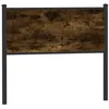 Image de vidaXL Tête de lit chêne fumé 100 cm Bois d'ingénierie et Acier, Panneau de tête, tête de lit pour lit Simple, tête de lit Simple