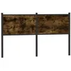 Image de vidaXL Tête de lit de Remplacement chêne fumé 140 cm Bois d'ingénierie et Acier, Panneau de tête, tête de lit pour lit Double, tête de lit Double
