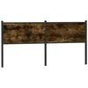 Image de vidaXL Tête de lit de Remplacement chêne fumé 180 cm Bois d'ingénierie et Acier, Panneau de tête, tête de lit pour lit Double, tête de lit Double