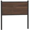 Image de vidaXL Tête de lit chêne Marron 90 cm Bois d'ingénierie et Acier, Panneau de tête, tête de lit pour lit Simple, tête de lit Simple
