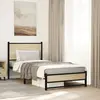 Image de vidaXL Cadre de lit en métal sans matelas chêne sonoma 90x200 cm