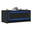 Image de vidaXL Table basse avec lumières LED noir bois d'ingénierie