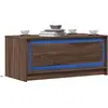 Image de vidaXL Table basse avec lumières LED chêne marron bois d'ingénierie