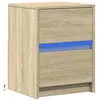 Image de vidaXL Armoire de Chevet avec lumières LED chêne Sonoma