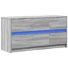 Image de vidaXL Meuble TV avec LED Sonoma Gris 100x34x50 cm Bois d'ingénierie